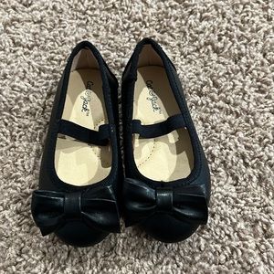 Cat & Jack Toddler Girls Dress Shoes With Bow Black Size 5